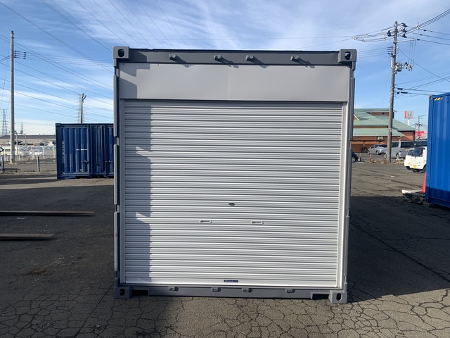 中古20ft　リア側シャッター付きコンテナ