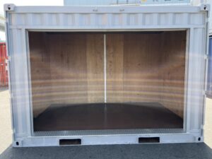 中古12ftドライスチールコンテナ　外装塗装済み・ドア面シャッター仕様