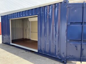 中古20ftドライスチールコンテナ　両面シャッター仕様