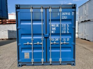 新古20ft　ドライスチールコンテナ　青色
