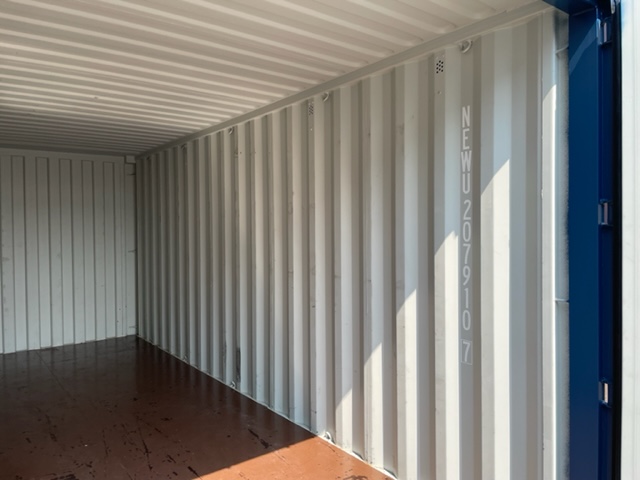 新古20ft　ドライスチールコンテナ　青色