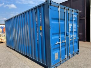 新古20ft　ドライスチールコンテナ　青色