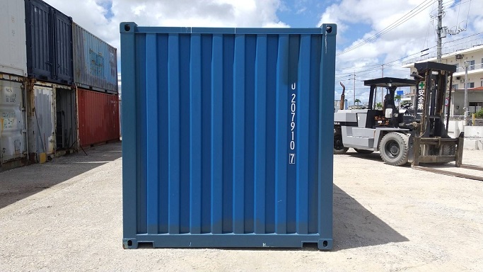 新古20ft　ドライスチールコンテナ　青色
