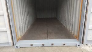 中古20ft　ドライスチールコンテナ　グレー錆止め仕上げ
