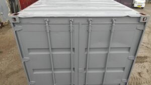 中古20ft　ドライスチールコンテナ　グレー錆止め仕上げ
