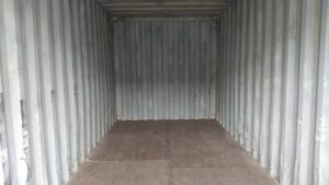 中古20ft　ドライスチールコンテナ　グレー錆止め仕上げ