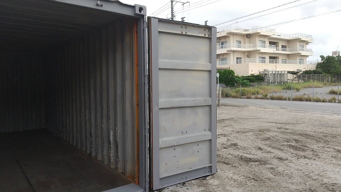 中古20ft　ドライスチールコンテナ　グレー錆止め仕上げ