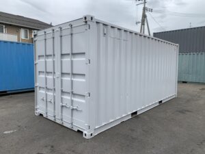 中古20ft　左パネル3mシャッター付きコンテナ