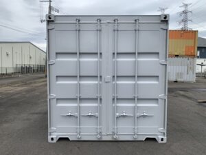 中古20ft　左パネル3mシャッター付きコンテナ
