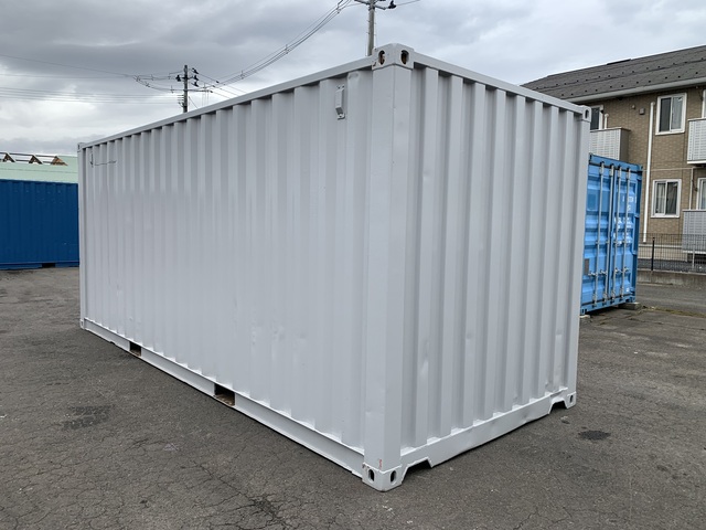 中古20ft　左パネル3mシャッター付きコンテナ