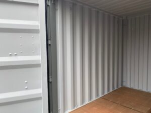 新品10ft ドライスチールコンテナ　妻側ドア仕様