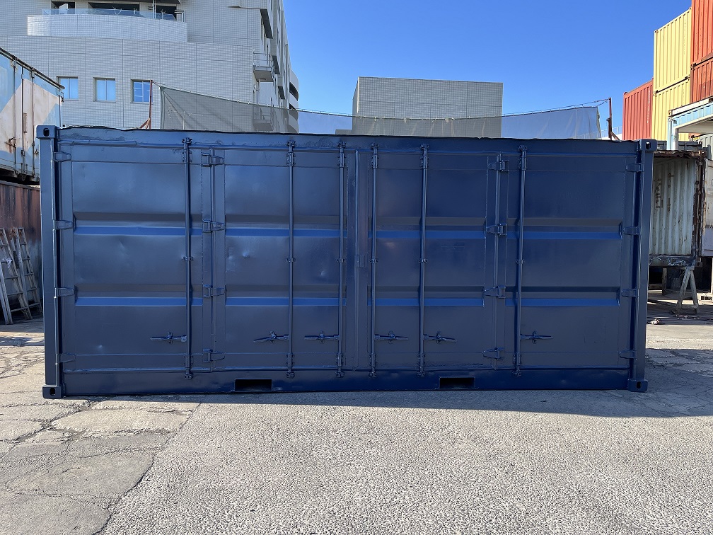 中古20ft フルサイドオープンコンテナ　外装塗装済み