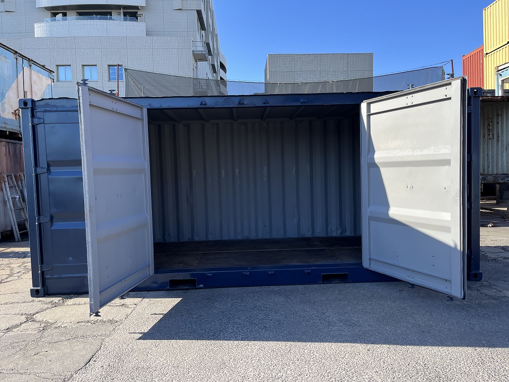 中古20ft フルサイドオープンコンテナ　外装塗装済み