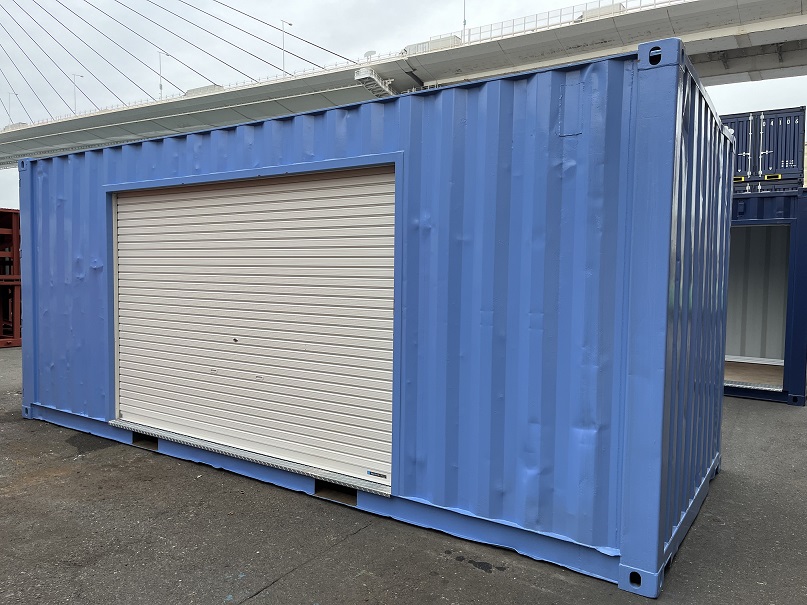 中古20ft ドライスチールコンテナ（3Ⅿシャッター仕様）