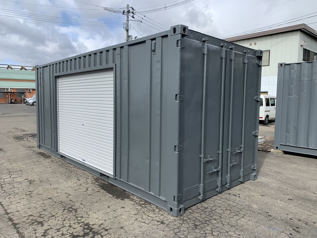 中古20ft　左パネル2840ｍｍシャッター付きコンテナ