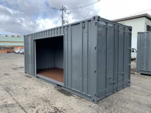 中古20ft　左パネル2840ｍｍシャッター付きコンテナ