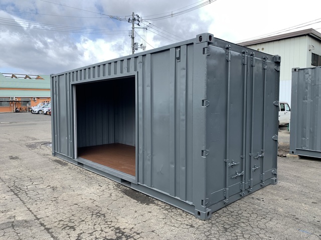 中古20ft　左パネル2840ｍｍシャッター付きコンテナ