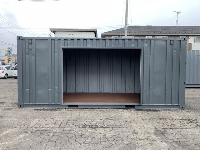 中古20ft　左パネル2840ｍｍシャッター付きコンテナ