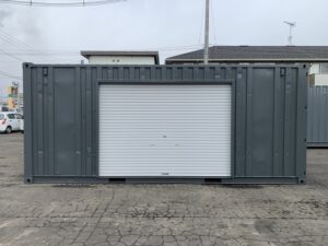 中古20ft　左パネル2840ｍｍシャッター付きコンテナ