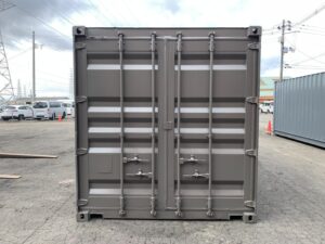 中古20ft　右パネルフルサイドシャッター付きコンテナ
