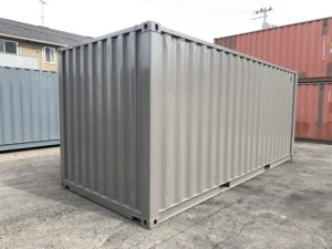 中古20ft　右パネルフルサイドシャッター付きコンテナ