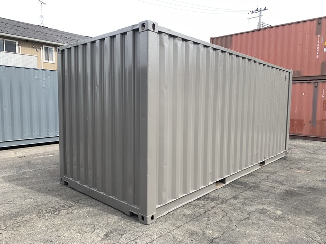 中古20ft　右パネルフルサイドシャッター付きコンテナ