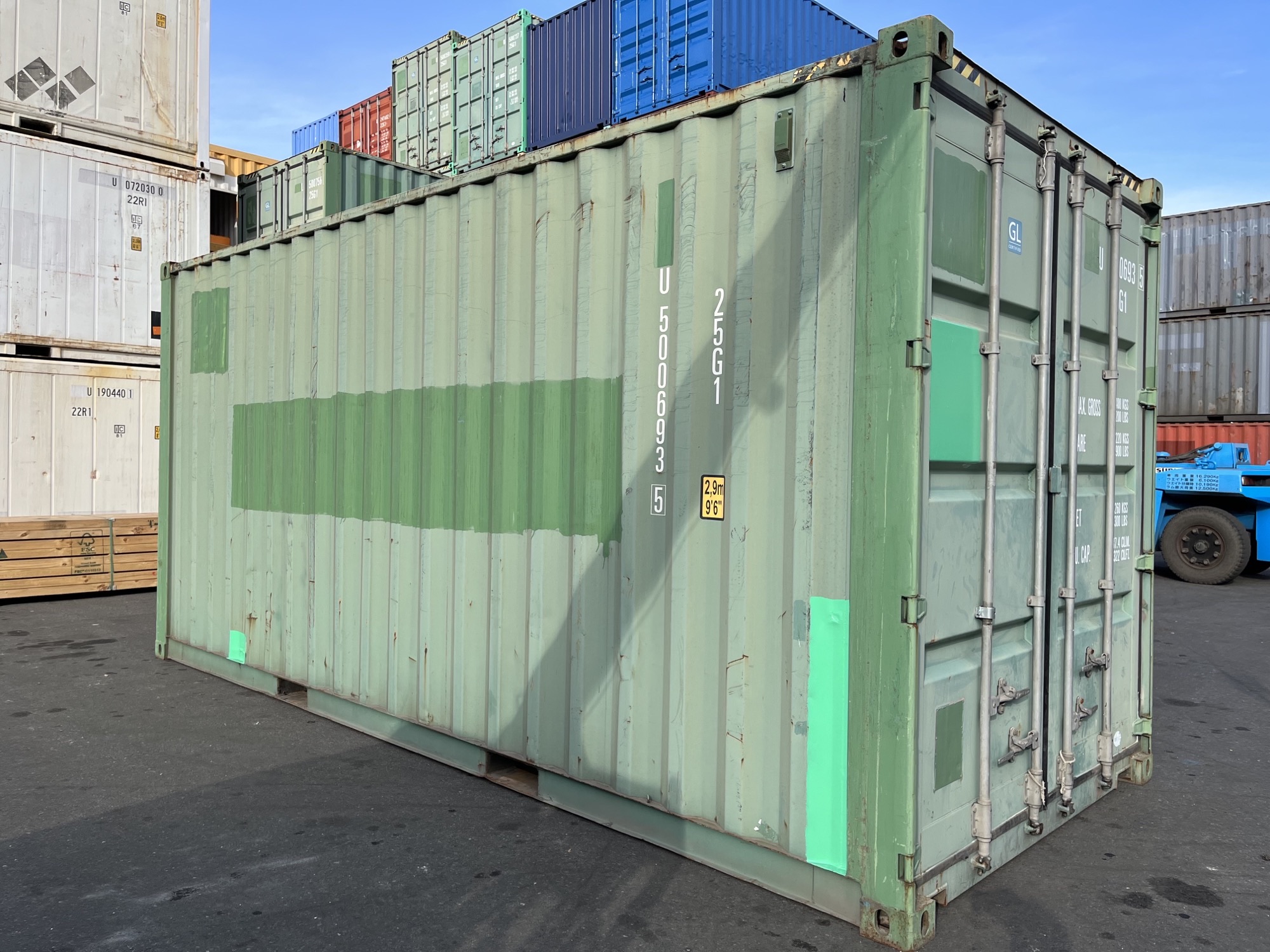 中古20ft ハイキューブ(背高)ドライスチールコンテナ