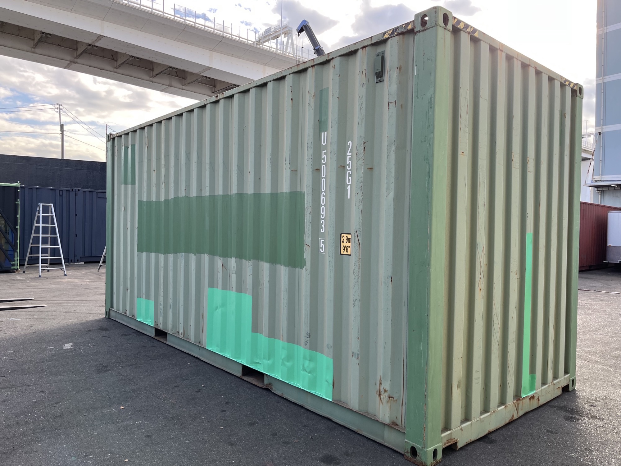 中古20ft ハイキューブ(背高)ドライスチールコンテナ