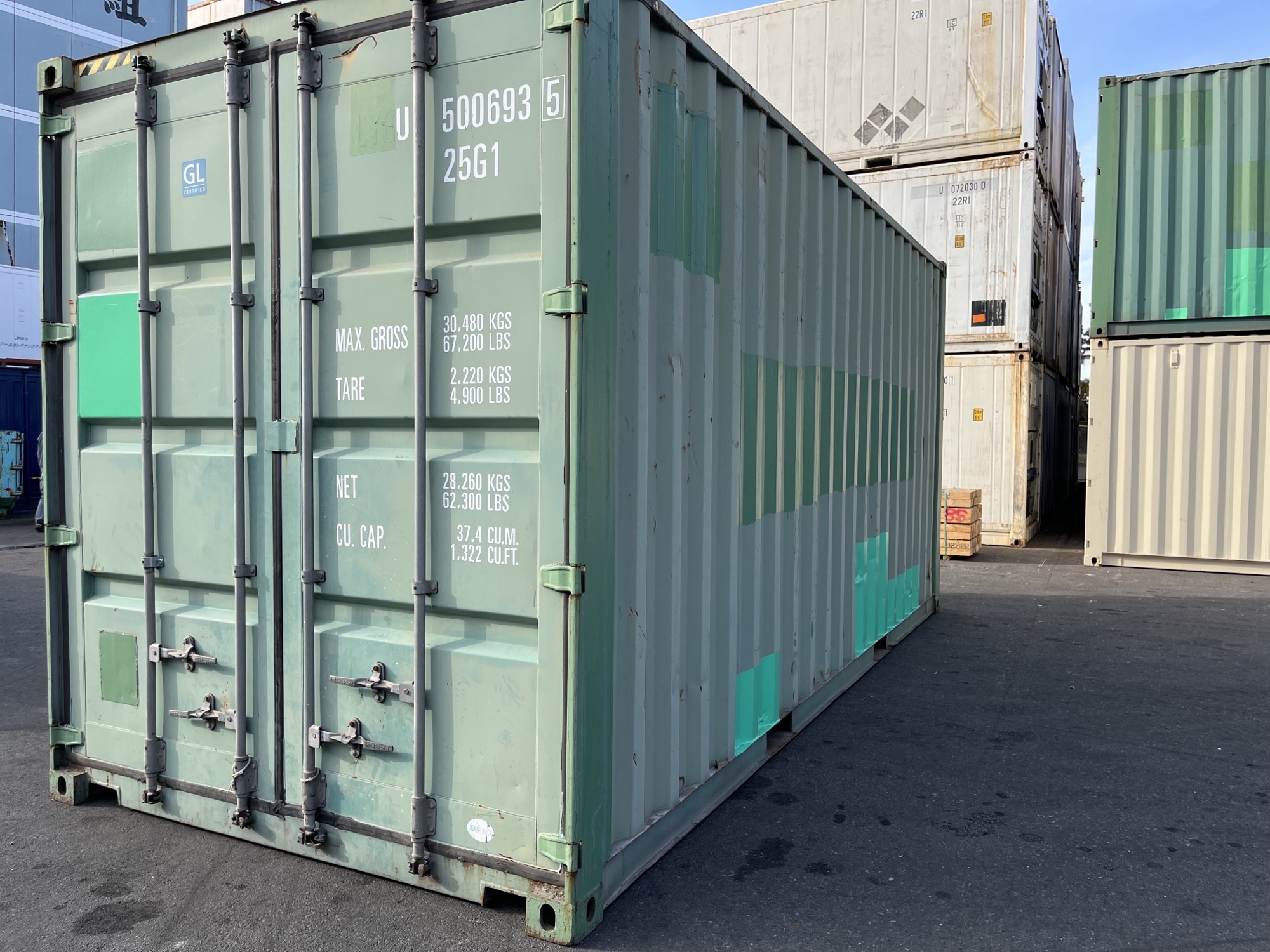 中古20ft ハイキューブ(背高)ドライスチールコンテナ