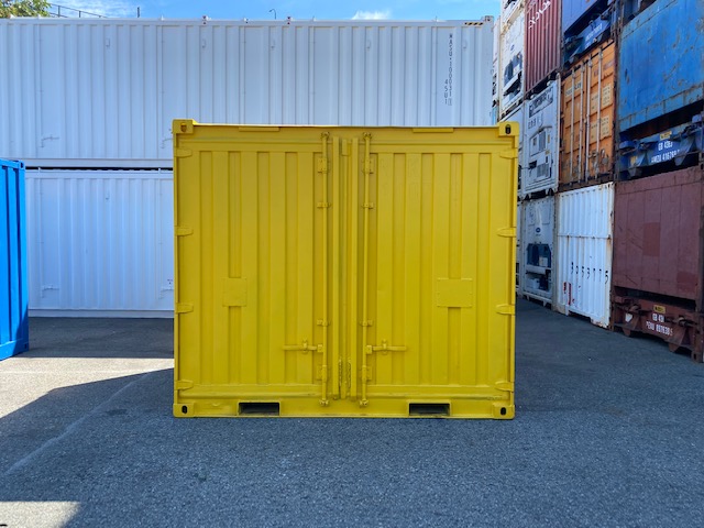 中古10ftドライスチールコンテナ　黄色塗装済み