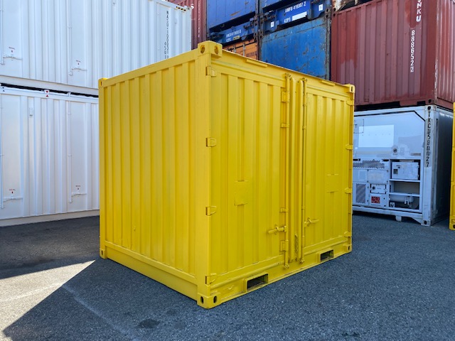 中古10ftドライスチールコンテナ　黄色塗装済み