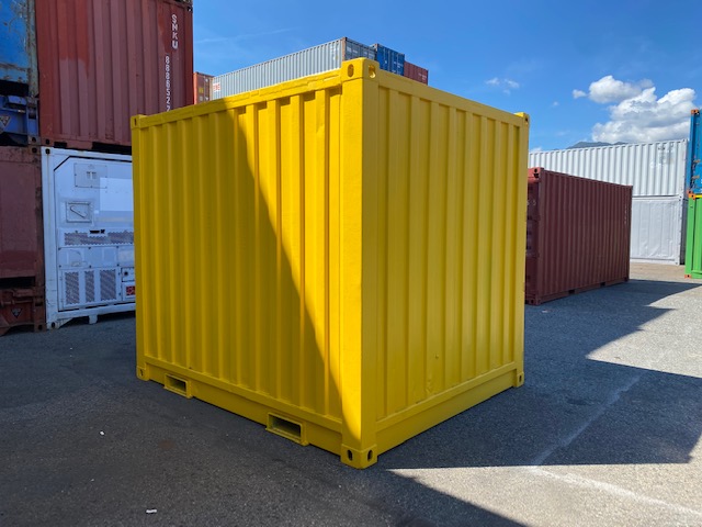 中古10ftドライスチールコンテナ　黄色塗装済み