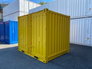 中古10ftドライスチールコンテナ　黄色塗装済み