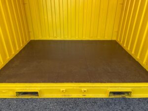 中古10ftドライスチールコンテナ　黄色塗装済み