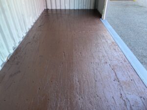 中古20ft ドライスチールコンテナ 右パネル3mシャッター付き　グレー①　TKCU2044429