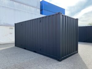 中古20ftレンタルボックス 2ドア仕様　黒塗装済み