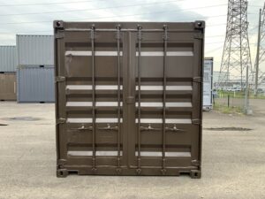 中古20ft　右パネルフルサイドシャッター付きコンテナ