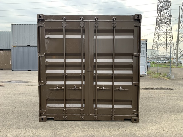 中古20ft　右パネルフルサイドシャッター付きコンテナ