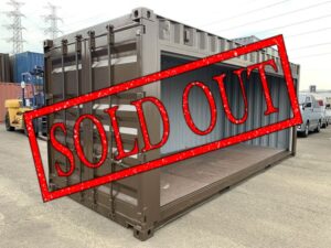 中古20ft　右パネルフルサイドシャッター付きコンテナ