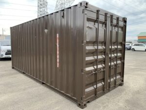 中古20ft　右パネルフルサイドシャッター付きコンテナ
