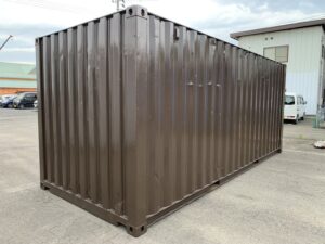中古20ft　右パネルフルサイドシャッター付きコンテナ