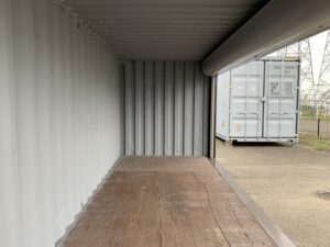 中古20ft　右パネルフルサイドシャッター付きコンテナ