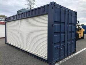 中古20ft　ドライスチールコンテナ　フルサイドシャッター付き【北陸】