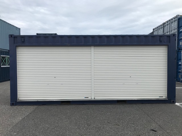 中古20ft　ドライスチールコンテナ　フルサイドシャッター付き【北陸】