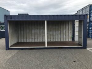 中古20ft　ドライスチールコンテナ　フルサイドシャッター付き【北陸】