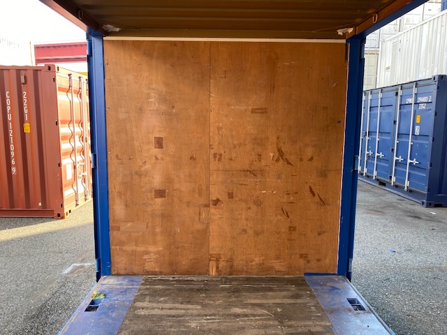 中古12ftドライスチールコンテナ　両面ドア　水色