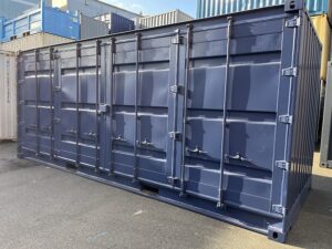 中古20ft フルサイドオープンコンテナ　外装塗装済み