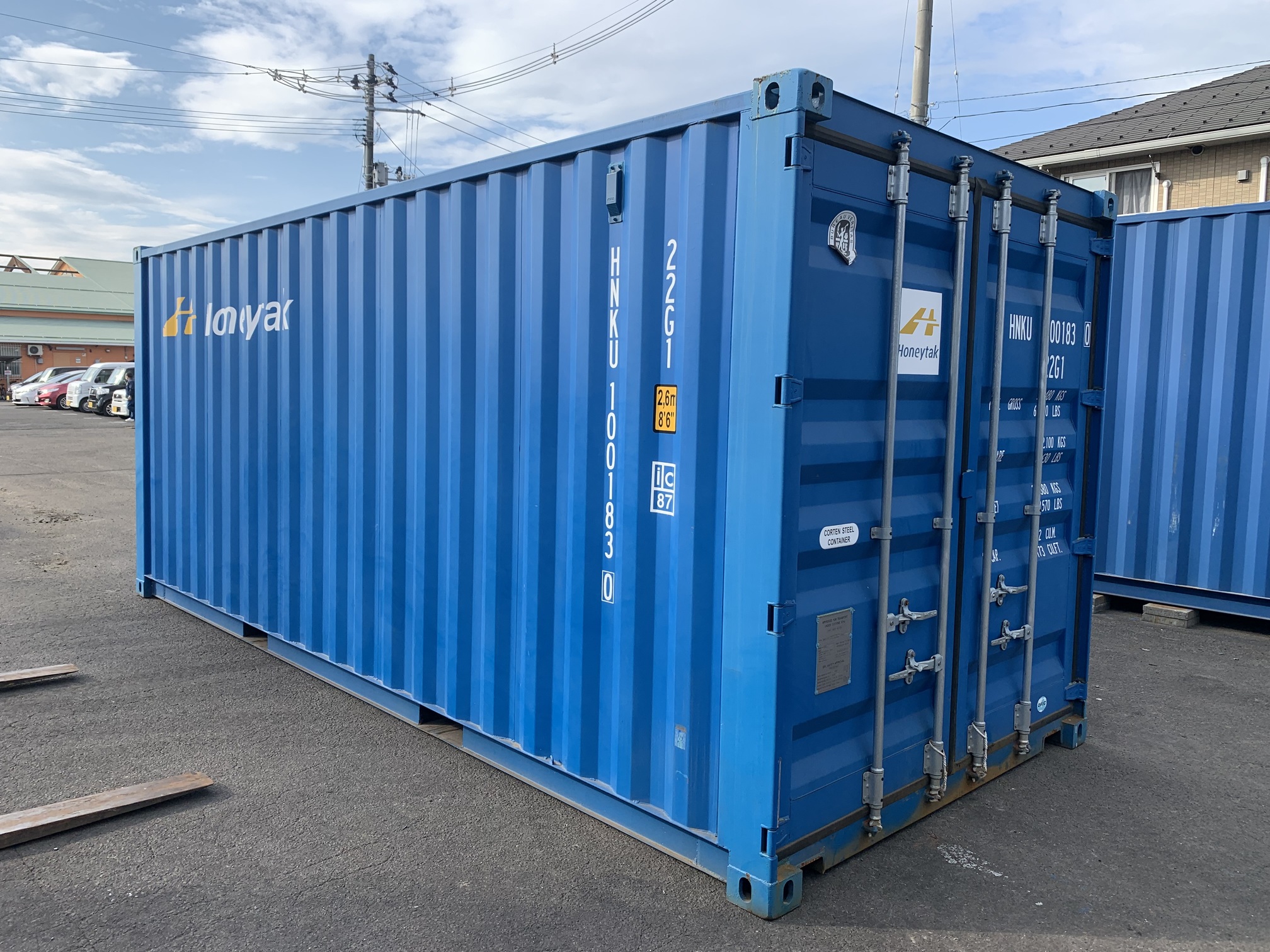 新古20ft　ドライスチールコンテナ