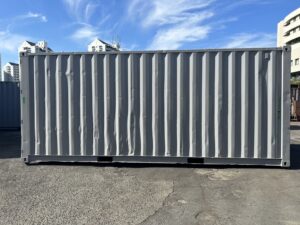 中古20ft　ドライスチール　サイド3mシャッター付き