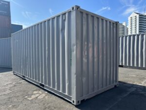 中古20ft　ドライスチール　サイド3mシャッター付き